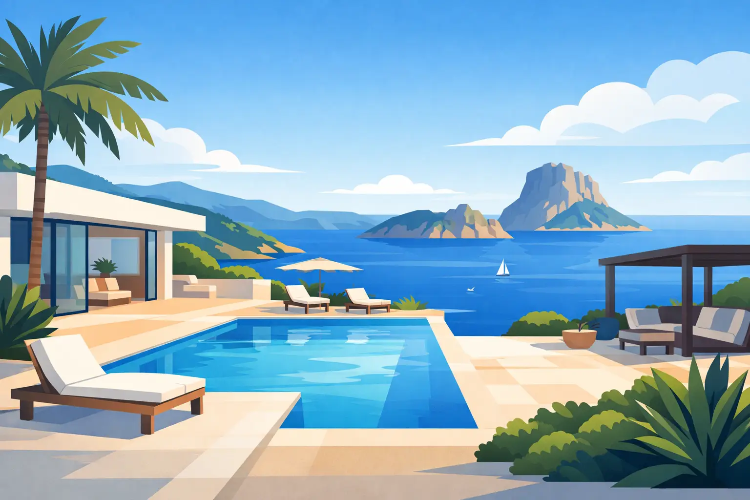 Panoramic Sea View Villa Ibiza for Longer Stays